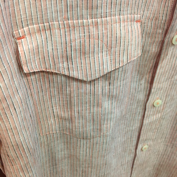 Elie Tahari striped linen button down - Picture 6 of 8